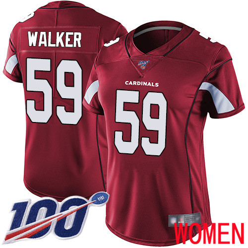 Arizona Cardinals Limited Red Women Joe Walker Home Jersey NFL Football #59 100th Season Vapor Untouchable->arizona cardinals->NFL Jersey